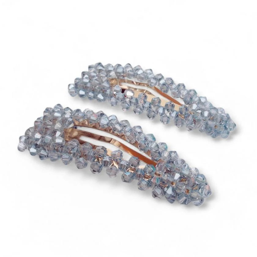 crystal hair clips