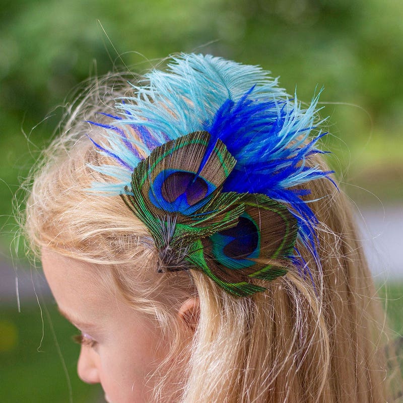 feather hair clips