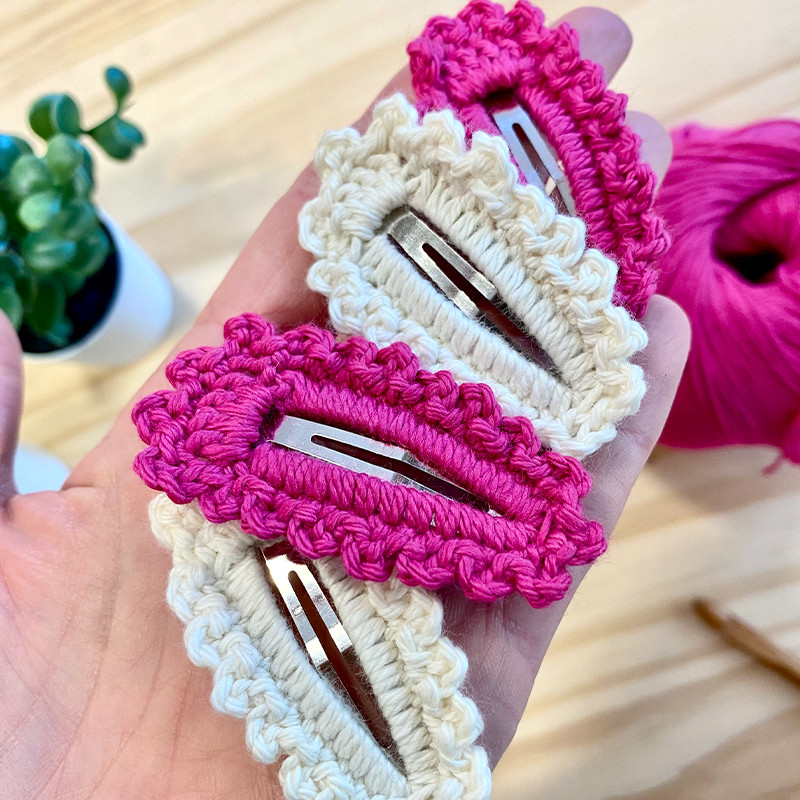 crochet hair clips